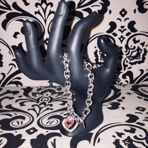 Cookie Lee heart bracelet with 2 hearts